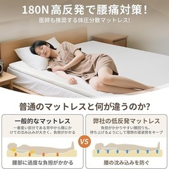 マットレス 180N高反発 セミダブル 折り畳み ベットマット 敷布団の画像