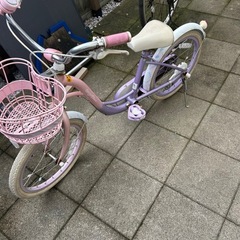 子供用自転車18インチ女の子
　の画像