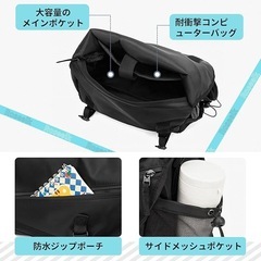 クロスボディバッグ メンズ ショルダーバッグ 撥水 防水 軽量 斜めがけ ブラック 自転車 通勤通学の画像