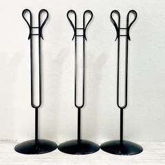 【実用備品】アルミチェーンポール（スタンド仕様）フレンチデザイン/3本セット/クサリ付き/店舗/駐車場/誘導スタンド/エクステリア/E1EW1003の画像