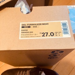 【新品未使用】アシックス ウェルネスウォーカー 茶 27.0cmの画像