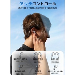 新品❣️ 黒　ワイヤレスイヤホン イヤホン bluetooth インナーイヤー型 イヤホン Bluetooth5.4 最大240時間再生 Hi-Fi高音質 ENCノイズキャンセリング 片耳/両耳使い分け スマホ接続 SBC/AAC対応 iPhone17対応 多機能ボタン操作 超ミニの画像
