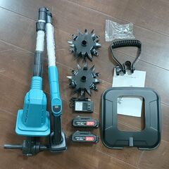 充電式電動耕運機　バッテリー2個付　家庭菜園などにの画像