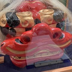 開運獅子 寿々賀作　木彫りの画像