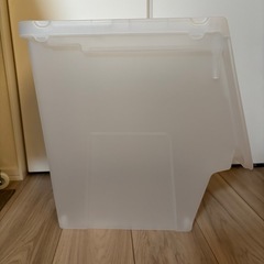 収納ケース　収納ボックス　フラップ式扉収納カバコ　クリア　深型の画像