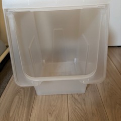 収納ケース　収納ボックス　フラップ式扉収納カバコ　クリア　深型の画像