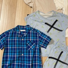 子供服　120cm 無印良品　ZARA 半袖　シャツ　短パン　ハーフパンツ　黒　長袖の画像