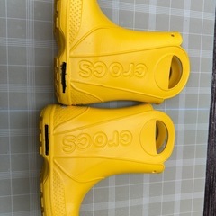 美品crocs長靴レインシューズ21cm J3 の画像