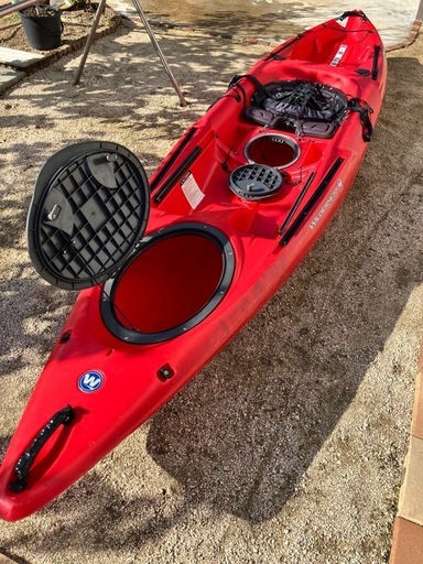 フィッシングカヤック一式 （パドル、魚探、タモ網他）