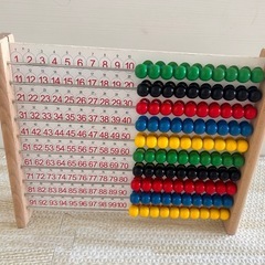 百玉そろばん　木製　数字　知育玩具の画像