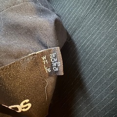 asos 黒ストライプ　冬生地 スーツの画像