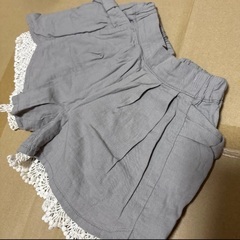 子供服 80サイズ 夏服 グレー レース パンツの画像