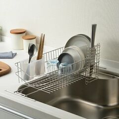 水切りラック デラックス 水切り シンク上 水切りラック 伸縮 幅42～61cm 奥行23.5cm 高さ11.8cmの画像