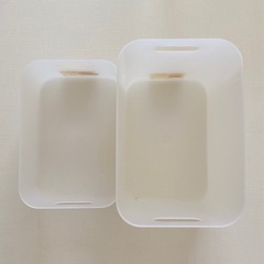 美品 無印良品 再生ポリプロピレン入りメイクボックス ４点セットの画像