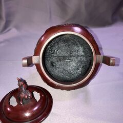 鋳銅 香炉　瑞峰作の画像