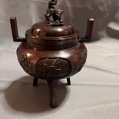 鋳銅 香炉　瑞峰作の画像