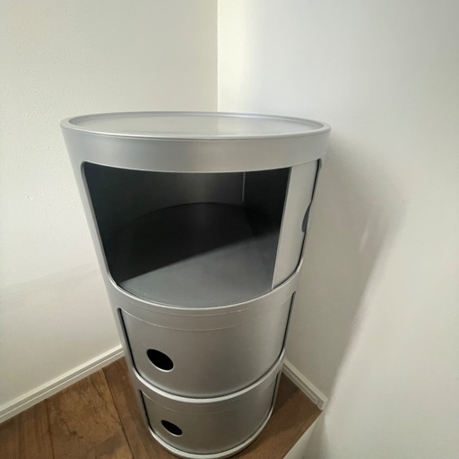Kartell｜カルテル　コンポニビリ3 ／シルバー 3段収納 Kartell｜カルテル コンポニビリ3 卸売 ／シルバー 3段収納
