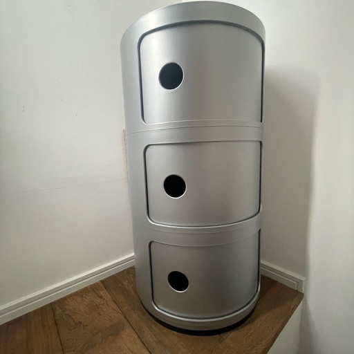 Kartell｜カルテル　コンポニビリ3 ／シルバー 3段収納