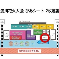 なにわ淀川花火大会　ぴあシート　2枚連番の画像
