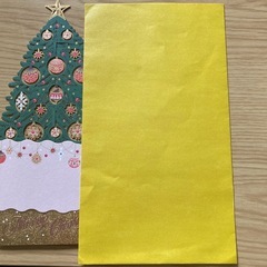 クリスマスカード　組み立てて、紙のクリスマスツリーとして飾って楽しめます　訳ありの画像