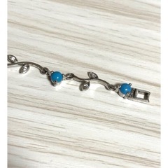 AGAD ブレスレット　ダイアモンド　トルコ石 SS925 シルバー　ターコイズの画像
