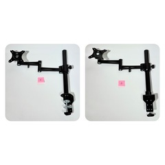 【2本セット】ディスプレイ/モニタアーム グリーンハウス 4軸クランプ式 耐荷重10kg GH-AMCF01の画像