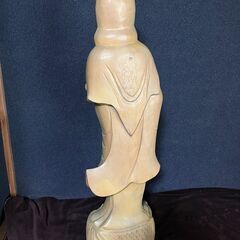 観音菩薩像　木彫りの画像