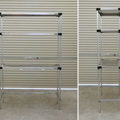 ≪zyt2482ジ限≫ マルゼン ソリッドシェルフ 122x46x190cm 下げ膳台/メタルラック/台上収納/コの字/3方枠/中古厨房機器/中古店舗用品/宮城県仙台市 71003-03の画像