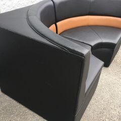 JM20324S)コーナーソファ ボックス席 幅：約80cm 高さ：約76cm 奥行：約80cm 中古品【取りに来られる方限定】の画像