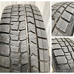手渡し限定 程度良 バリ溝 トヨタ アルファード ヴェルファイア 30系 後期 純正 215/65R16 4本 ダンロップ ウィンターマックス WM02 2020年の画像