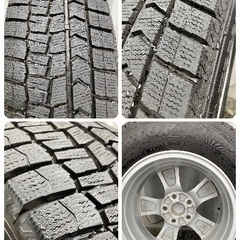手渡し限定 程度良 バリ溝 トヨタ アルファード ヴェルファイア 30系 後期 純正 215/65R16 4本 ダンロップ ウィンターマックス WM02 2020年の画像