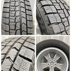 手渡し限定 程度良 バリ溝 トヨタ アルファード ヴェルファイア 30系 後期 純正 215/65R16 4本 ダンロップ ウィンターマックス WM02 2020年の画像