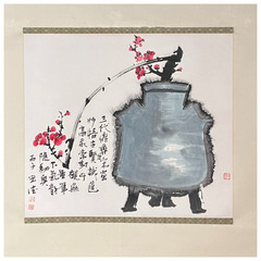掛け軸　梅の画像