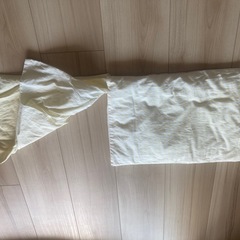 【お話中】赤ちゃん布団用カバーと枕　記名ありの画像