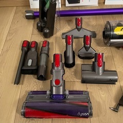 ダイソン　⑧ V10SV12 ２タイプヘッドから選択式　新品交換用フィルター付　純正高容量バッテリー装着　パーツフルセットの画像