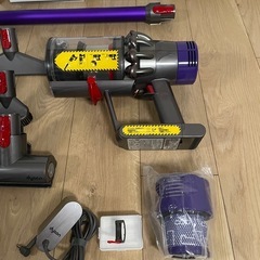 ダイソン　⑧ V10SV12 ２タイプヘッドから選択式　新品交換用フィルター付　純正高容量バッテリー装着　パーツフルセットの画像