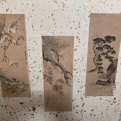 屏風②　木と鳥の画像