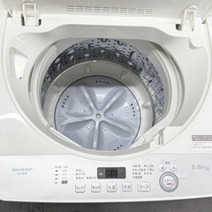 A1625🌟配送♻️設置可能‼️2018年製シャープ洗濯機ES-GE5B-T 5.5kG🌟の画像