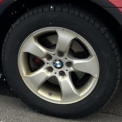 BMW X-3用純正アルミとPIRELLI（ピレリ） スタッドレス 235/55R17 WINTER ICE ASIMMETRICO 99Q ４本セット！の画像