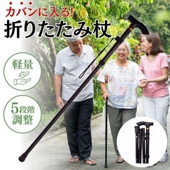 折り畳みできる杖の画像