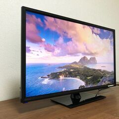 SANSUI ハイビジョンLED液晶テレビ SCM32-B11 ブラック 美品 ブルーライトガード miniB-CASカード付き・リモコン無し　清掃/動作確認済みの画像
