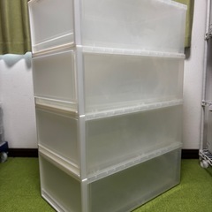 無印良品　衣装ケース　中　4個セットの画像