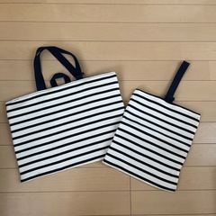 プチバトー レッスンバッグ＆シューズケース 2点セットの画像