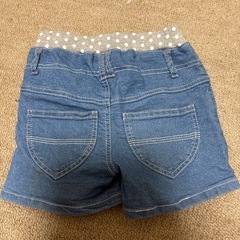 120cm デニムショートパンツの画像
