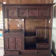 木彫飾り棚　HDW1250x350x1210