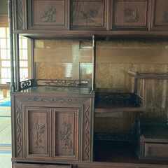 木彫飾り棚　HDW1250x350x1210の画像