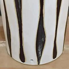 【新品保管品】陶器製 傘立て ウェーブ(小）N-8079☆パール金属の画像