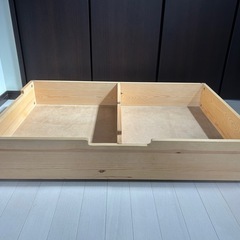 無印良品　ベッド下収納　パイン材の画像
