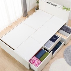【完売品美品】ニトリ ジオ チェスト40J セミダブル ホワイトウォッシュ（引き出し付き)の画像