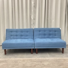 KJ-16【新入荷　リサイクル品】セパレート/リクライニング　ソファベッド　ブルーの画像